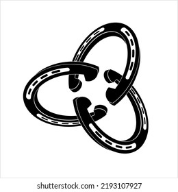 Good Luck Horseshoe Icon Vector Art Illustration