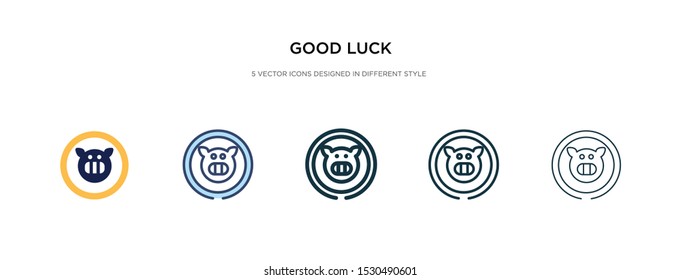 good luck icon in different style vector illustration. two colored and black good luck vector icons designed in filled, outline, line and stroke style can be used for web, mobile, ui