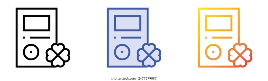 good luck icon. Linear, Blue Fill and Gradient Style Design Isolated On White Background