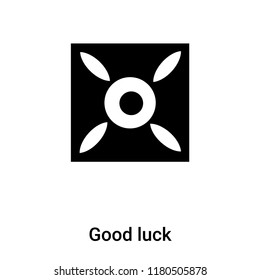 Good luck icon vector isolated on white background, logo concept of Good luck sign on transparent background, filled black symbol