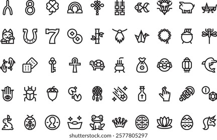 Good luck icons High-Quality Vector Icons Collection with Editable Stroke. Ideal for Professional and Creative Projects.