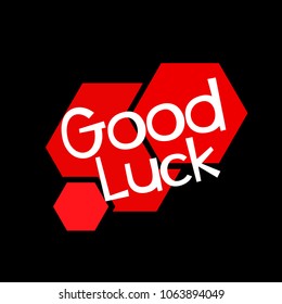 good luck label or sign with honeycomb label