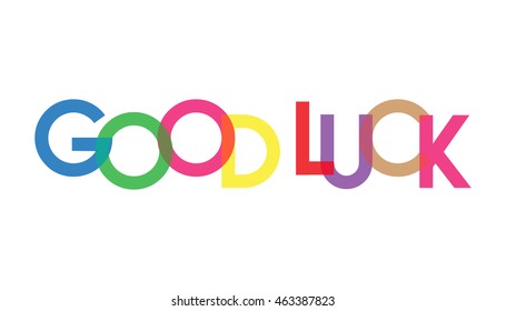 Good Luck Letter Full Color Stock Vector (Royalty Free) 463387823 ...