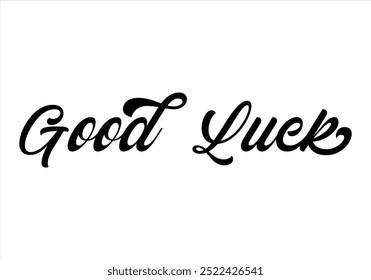 Good Luck logo headline. Isolated vector typeset