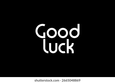 Good Luck Modern Text Logo-Design, Vektorgrafik Design Inspiration.