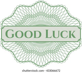 Good Luck money style rosette