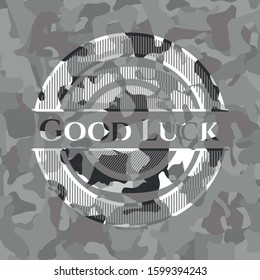 Good Luck on grey camo pattern