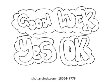 Good Luck Poster Banner Greeting Template Stock Vector (Royalty Free ...