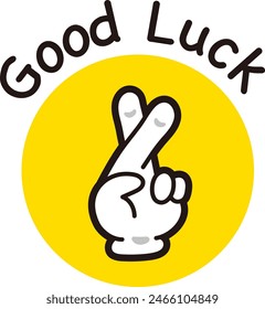 Good Luck. prayer hand sign. Simple hand icon.