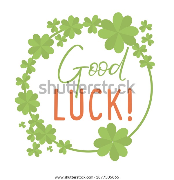 Good Luck Print Vector Art Illustration Stock Vector (Royalty Free ...