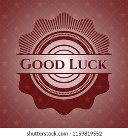 Good Luck retro style red emblem