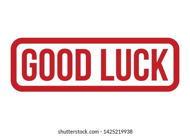 Good Luck Rubber Stamp. Red Good Luck Stamp Seal – Vector