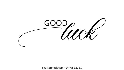 good luck sign on white background