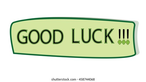 good luck sign written in clover leaves 