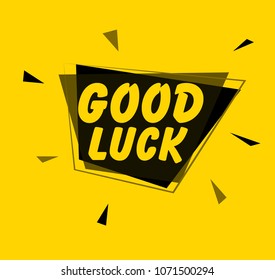 good luck, square sign or label for holidays event poster festival theme