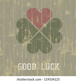 Good luck. St. Patrick's Day concept. Vector, EPS10.