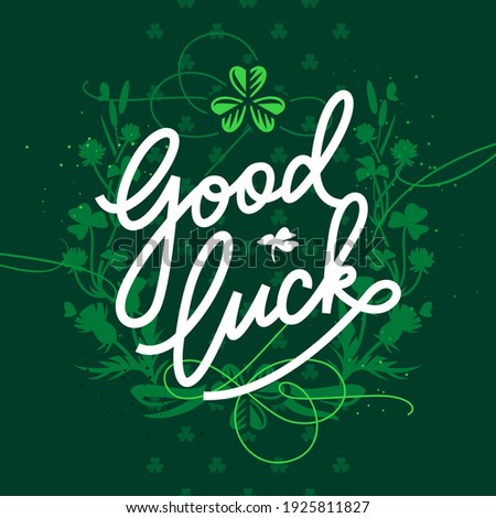 Good luck - St. Patrick's day lettering card