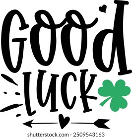 Good luck, st Patrick's dog design