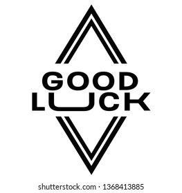 GOOD LUCK stamp on white