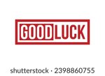 Good luck stamp red rubber stamp on white background. Good luck stamp sign. Good luck stamp.