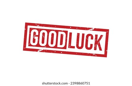 Good luck stamp red rubber stamp on white background. Good luck stamp sign. Good luck stamp.