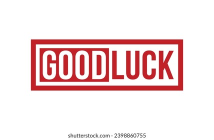 Good luck stamp red rubber stamp on white background. Good luck stamp sign. Good luck stamp.