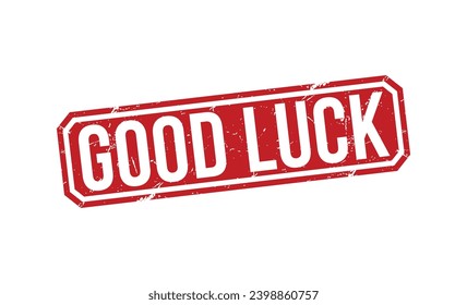 Good luck stamp red rubber stamp on white background. Good luck stamp sign. Good luck stamp.