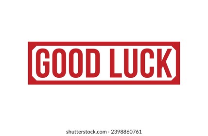 Good luck stamp red rubber stamp on white background. Good luck stamp sign. Good luck stamp.