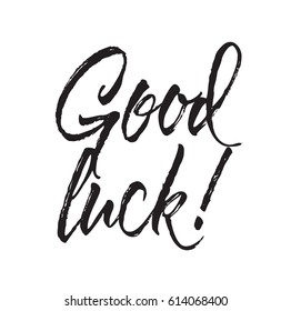 Good Luck Text Design Vector Calligraphy Stock Vector (Royalty Free ...