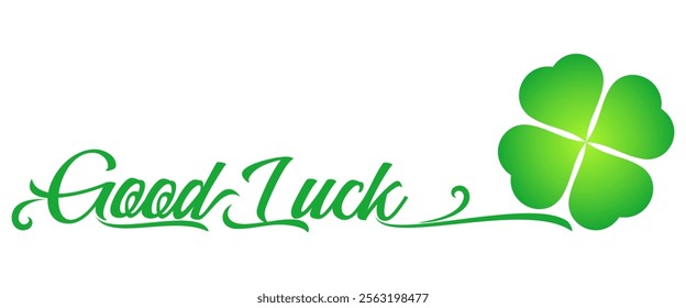 Good luck text vector for St. Patrick's day