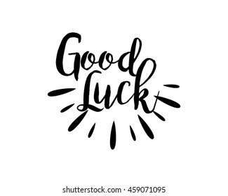 Good Luck Typography Typographic Creative Writing Stock Vector (royalty 