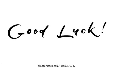 Good luck vector calligraphy