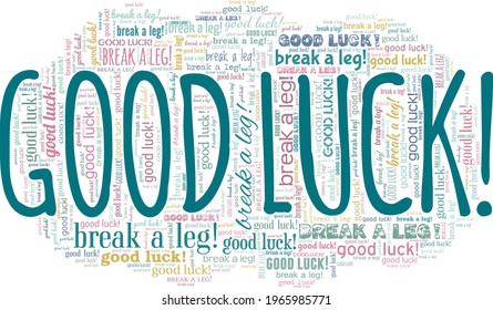 Good luck! vector illustration word cloud isolated on a white background.