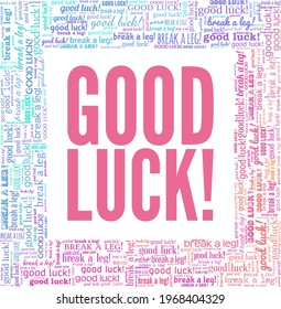 Good luck! vector illustration word cloud isolated on a white background.
