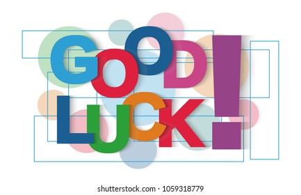 Good luck vector letters