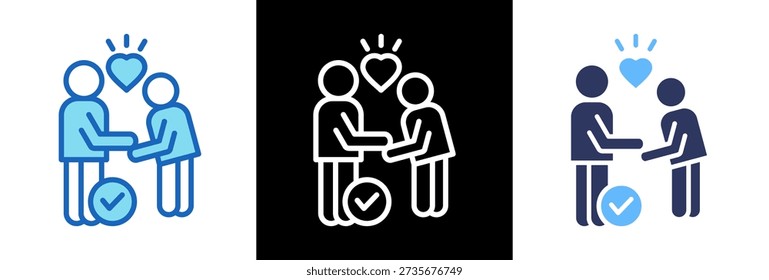 Good Manners Icon triplestyle Vector Illustration