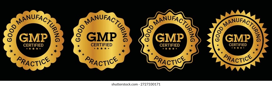 Good Manufacturing Practice Gold Premium Certified Quality Badge