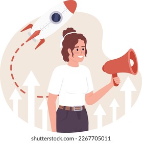 Good marketing campaign flat concept vector spot illustration. Editable 2D cartoon character on white for web design. Promoting product, service online creative idea for website, mobile, magazine