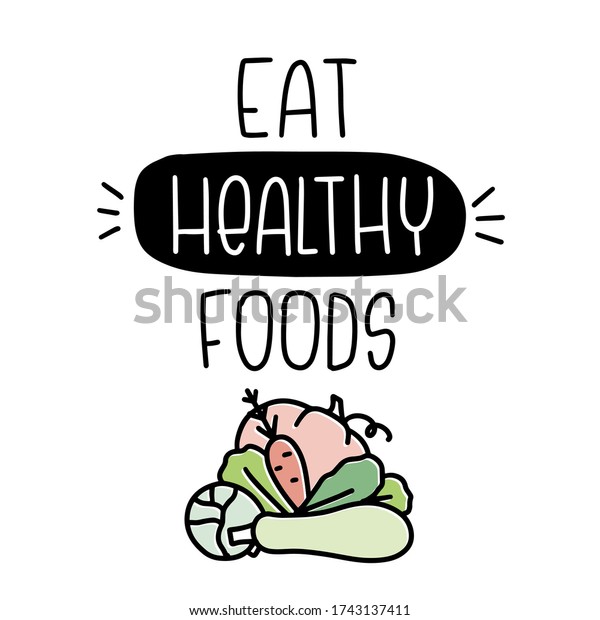 Good Meal Habit Quote Vector Design Stock Vector (Royalty Free) 1743137411