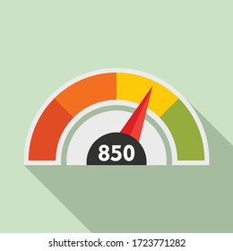Good meter scale icon. Flat illustration of good meter scale vector icon for web design
