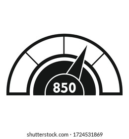 Icono de escala de medidor bueno. Ilustración simple del icono vectorial de buena escala del medidor para el diseño web aislado en fondo blanco