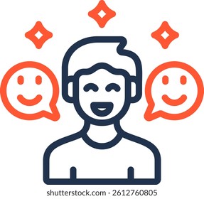 Good Mood Icon Color Line Vector Illustration