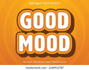 good mood text effect template with abstract style use for business logo and brand