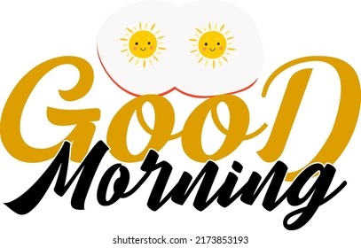 Good morning Baby Funny t shirt and mug design vector illustration