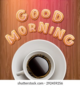 Good morning background, vector illustration.