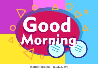 good morning, beautiful greeting card background or template banner with education theme. vector design illustration