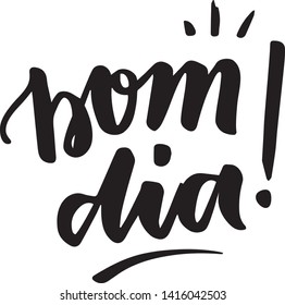 Good Morning! Bom dia! Brazilian expression in Hand Lettering - Vetorial