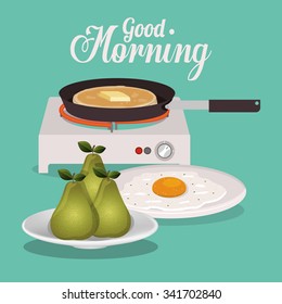 good morning breakfast design, vector illustration eps10 graphic 