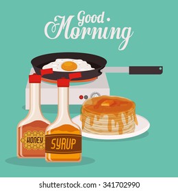 good morning breakfast design, vector illustration eps10 graphic 