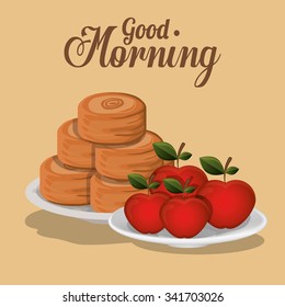 good morning breakfast design, vector illustration eps10 graphic 